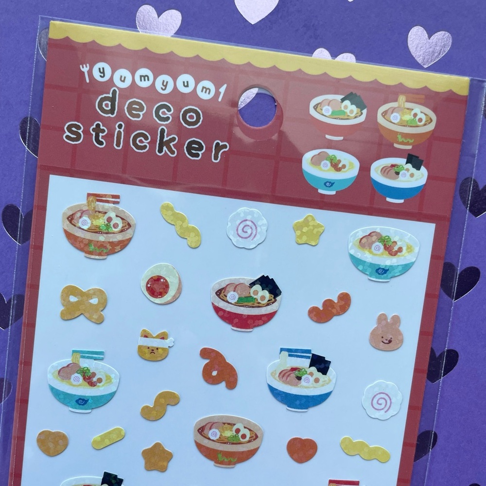 Ramen holographic stickers
